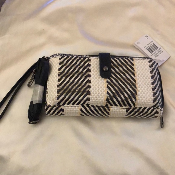 sakroots Woven Large Smart Phone Crossbody Bag Black & White Soulful Desert NWT - Picture 1 of 16